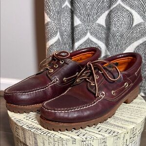 Timberland Men’s 3-eye Lug Hand Sewn Boat Shoes SZ 11